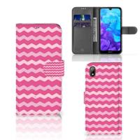 Huawei Y5 (2019) | Telefoon Hoesje | Waves Pink - thumbnail