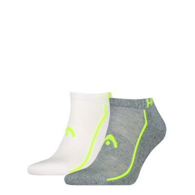 2-paar Sneakersokken - Katoenen enkelsokken dames en heren - Sport - 38 - Grijs - 38