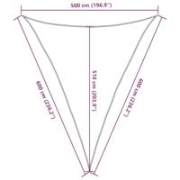 VidaXL Zonnezeil 160 g/m² driehoekig 5x6x6 m hdpe geel - thumbnail
