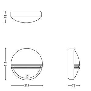 Philips Ronde muurlampYarrow sensor - 172973016