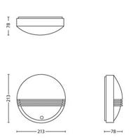 Philips LED Yarrow 172973016 Buitenlamp met bewegingsmelder (wand) LED LED vast ingebouwd 6 W Zwart - thumbnail