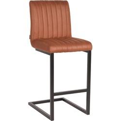 LABEL51 Barkruk 'Milo' kleur Cognac (zithoogte 66cm)