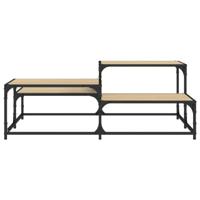 Salontafel 107x107x40 cm bewerkt hout sonoma eikenkleurig - thumbnail