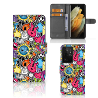 Samsung Galaxy S21 Ultra | Wallet Case | met Pasjes | Punk Rock - thumbnail