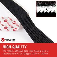 VELCRO® VEL-EC60217 Klittenband Om vast te plakken Haak- en lusdeel (l x b) 5000 mm x 20 mm Zwart 5 m - thumbnail