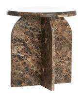 Light & Living Bijzettafel 'Otinia' Marmer, 48cm hoog, kleur Donkerbruin - thumbnail