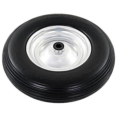 VidaXL Kruiwagenwiel met as 4,00-8 390 mm massief pu