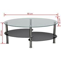 VidaXL Salontafel met exclusief ontwerp zwart - thumbnail