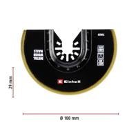Einhell 708059 Sägeblatt halbr. BIM-TI 100mm Bimetaal Invalzaagblad 100 mm 1 stuk(s) - thumbnail