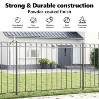 VidaXL Hecelement grijs 170 x 200 cm staal - thumbnail