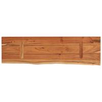 Wandschap rechthoekig natuurlijke rand 60x20x3,8 cm acaciahout - thumbnail