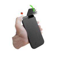 MDA HOUTREXTAIPH5 zwart etui echt leer beschermhoes met automatische uittrekhulp voor Apple iPhone 5 - thumbnail