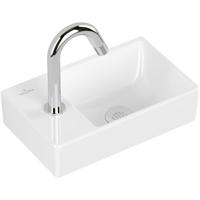 Villeroy & Boch Avento fonteinset - 36x22x11cm - kraangat links - chromen fonteinkraan - glans wit 4300s301 - thumbnail