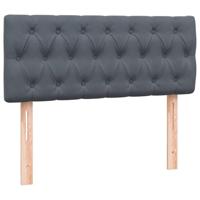 Boxspring met matras en LED fluweel donkergrijs 120x210 cm - thumbnail