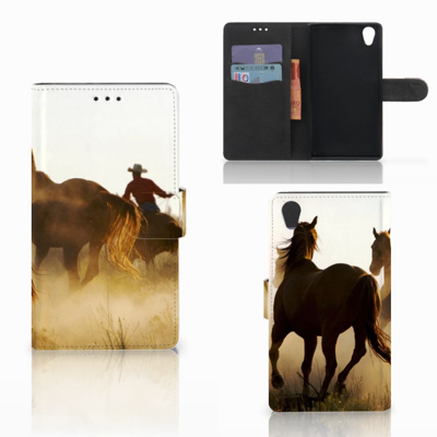 Sony Xperia L1 Telefoonhoesje met Pasjes Design Cowboy Sony Xperia L1 Telefoonhoesje met Pasjes Design Cowboy