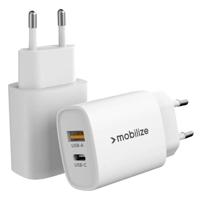 Mobilize Wall Charger USB-C + USB 20W White (BULK) - thumbnail