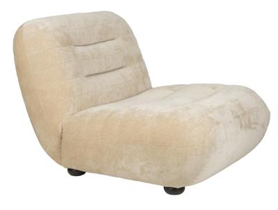 Dutchbone Fauteuil 'Wyatt' Velvet, kleur Beige