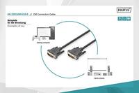 Digitus AK-320108-010-S DVI-kabel DVI Aansluitkabel DVI-D 24+1-polige stekker, DVI-D 24+1-polige stekker 1.00 m Zwart Schroefbaar - thumbnail