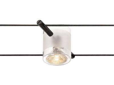 SLV TENSEO COMET 12V-kabelsysteem lamp GU5.3 Zwart