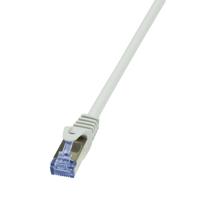 LogiLink CQ4032S RJ45 Netwerkkabel, patchkabel CAT 6A S/FTP 1.00 m Grijs Vergulde steekcontacten, Vlambestendig, Snagless 1 stuk(s) - thumbnail