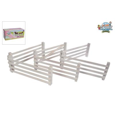 Kids Globe globe 6 houten hekken 1:24 wit Kids Globe globe 6 houten hekken 1:24 wit