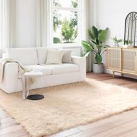 Nep Schapenvacht Tapijt Tafalla Beige 200 x 200 cm Polyester - thumbnail