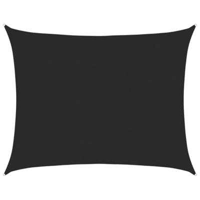 VidaXL Zonnezeil 160 g/m² rechthoekig 6x8 m hdpe zwart