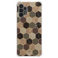Samsung Galaxy A13 4G shockproof hoesje - Kubus groen bruin - thumbnail