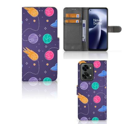 OnePlus Nord 2T | Wallet Case | met Pasjes | Space OnePlus Nord 2T | Wallet Case | met Pasjes | Space