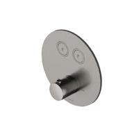 Douchethermostaat Hotbath Cobber Inbouw 2 Pushbuttons Rond Mat Zwart (excl. inbouwdeel) - thumbnail