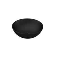 INK Otello Large waskom - 40x40x12cm - rond - porselein zwart mat 0300292 - thumbnail