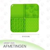 Eat Slow Live Longer Lick Mat Dimensions Rectangle Green - thumbnail
