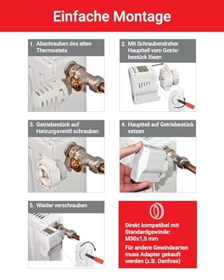 Elektrobock HD13 Radiatorthermostaat Elektronisch 3 tot 40 °C