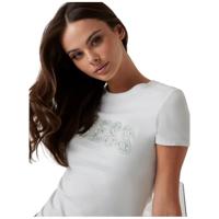 Guess Logo Lace T-Shirt Dames Lichtblauw - Maat XS - Kleur: Lichtblauw | Soccerfanshop - thumbnail
