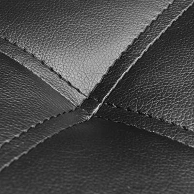 Chaise longue met kussen kunstleer zwart