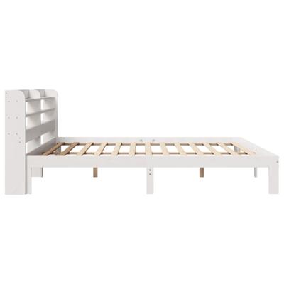 Bedframe met hoofdeinde zonder matras 90x200 cm wit