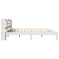 Bedframe met hoofdeinde zonder matras 90x200 cm wit - thumbnail