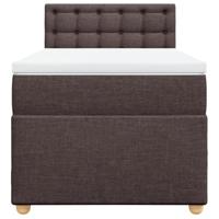 Boxspring met matras stof donkerbruin 80x200 cm - thumbnail