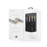 Nedis Stereo-Audiokabel | 2x RCA Male | 2x RCA Male | 1 m | 1 stuks - CATB24200GY10 CATB24200GY10 - thumbnail