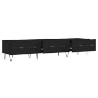 Tv-meubel 150x36x30 cm bewerkt hout zwart - thumbnail