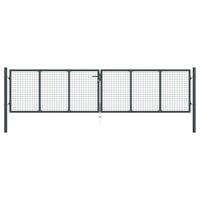 Gaaspoort 400x125 cm gegalvaniseerd staal grijs - thumbnail