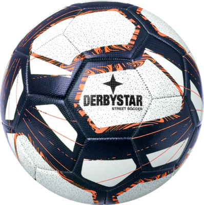 Derbystar Voetbal Street Soccer wit blauw oranje V22 1548 maat 5
