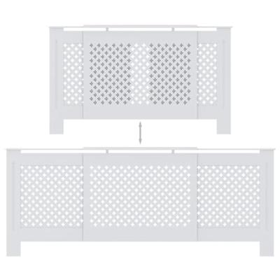 VidaXL Radiatorombouw 205 cm mdf wit - thumbnail