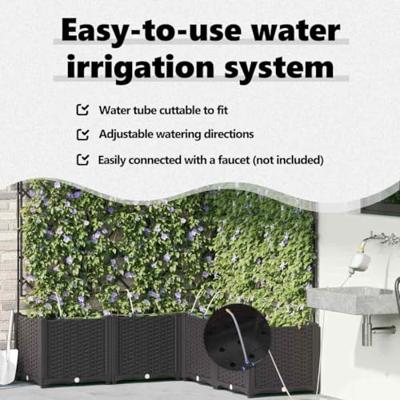 Tuin Bloempot 5 pcs Zwart Staal