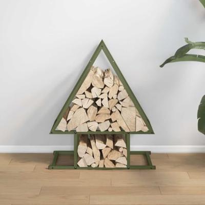 Brandhoutrek 50x25x60 cm koudgewalst staal olijfgroen