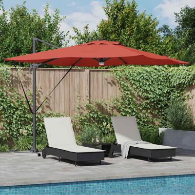 Roma Parasol Rood 286 x 285 x 270 cm Aluminium, Polyester