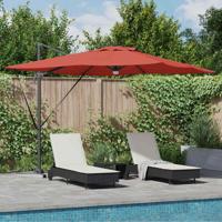 Roma Parasol Rood 286 x 285 x 270 cm Aluminium, Polyester - thumbnail