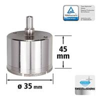 Wolfcraft Diamantbestr. boorkroon | Met schacht | Ø35mm | 1 stuk - 5926000 - thumbnail