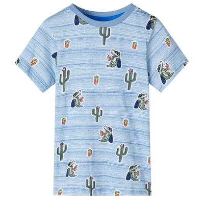 Kindershirt 92 gemengd blauw