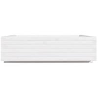 Plantenbak 90x90x26,5 cm massief grenenhout wit - thumbnail